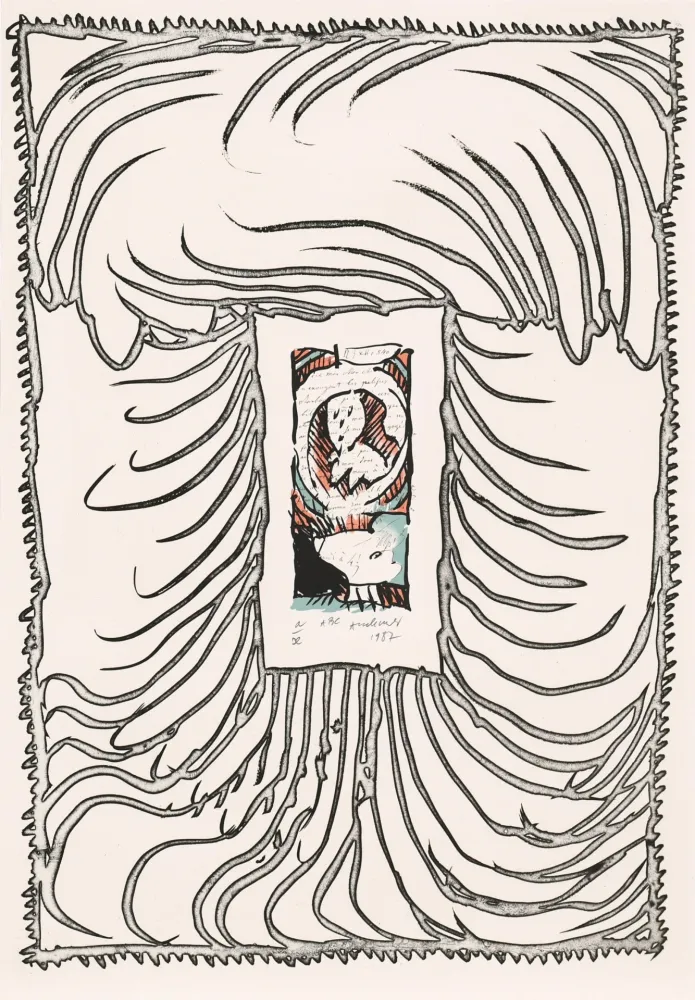 蚀刻版画 Alechinsky - ABC de correspondance 05