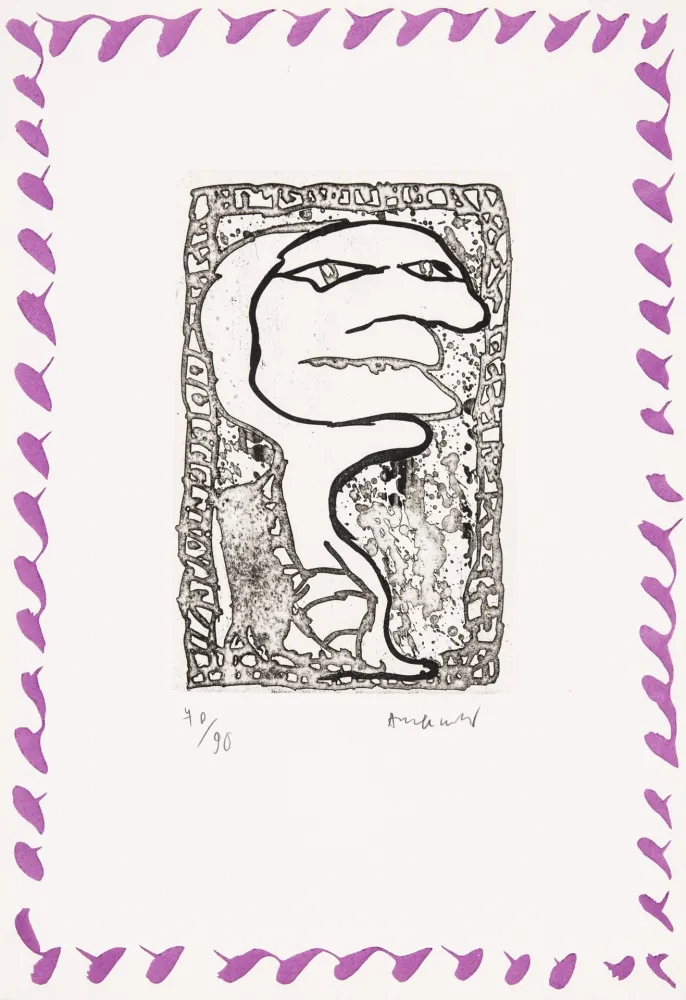 蚀刻版画 Alechinsky - Abécédaire 'Monument tobacco' 02