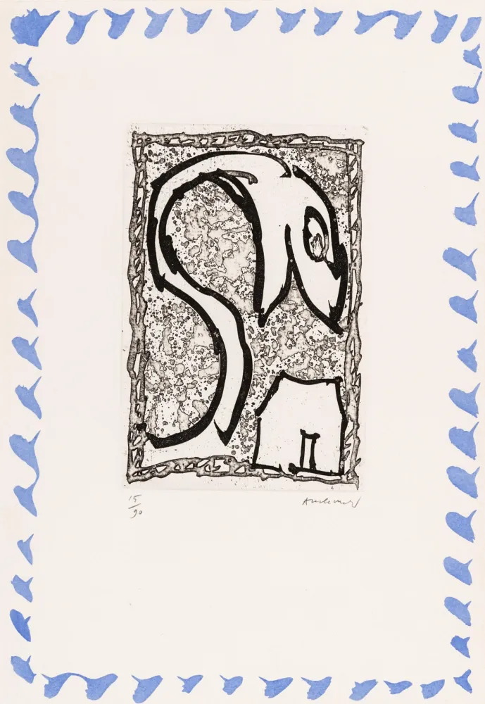 蚀刻版画 Alechinsky - Abécédaire 'Monument tobacco' 03