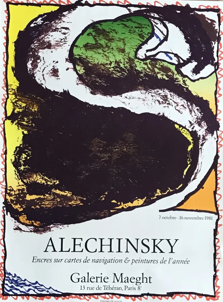 石版画 Alechinsky - Affiche lithographique d'exposition