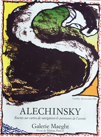 石版画 Alechinsky - Affiche lithographique d'exposition