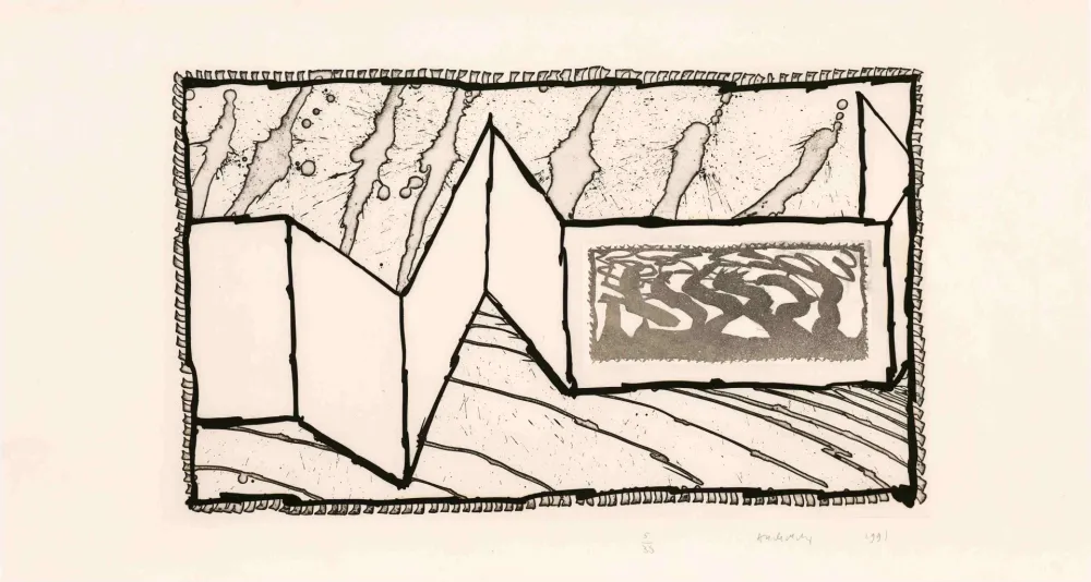 蚀刻版画 Alechinsky - Allusion aux excitants III 
