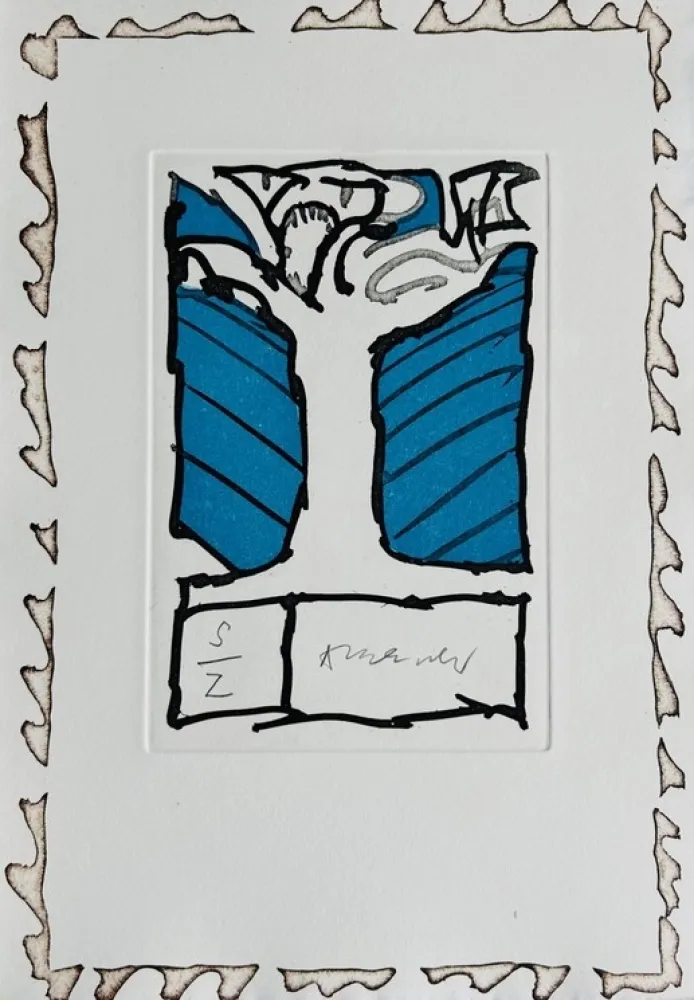 版画 Alechinsky - Arbre bleu