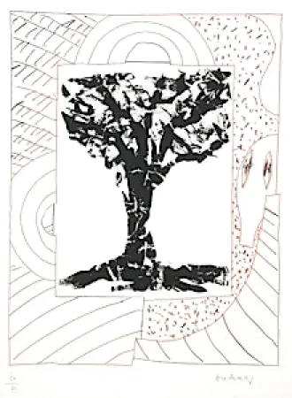 蚀刻版画 Alechinsky - Arbre orange 