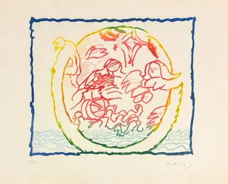 蚀刻版画 Alechinsky - Astres et désastres