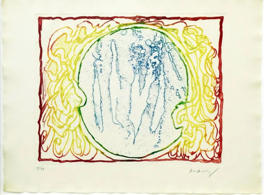 蚀刻版画 Alechinsky - Astres et désastres