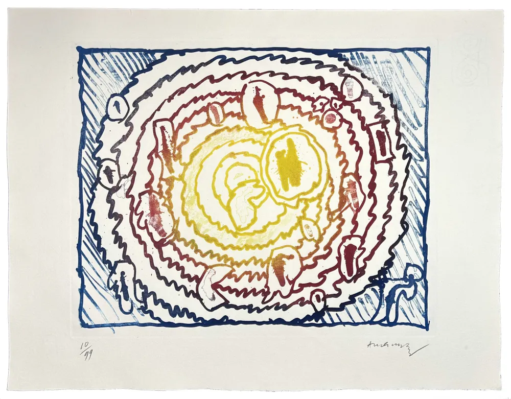 版画 Alechinsky - Astres et désastres I