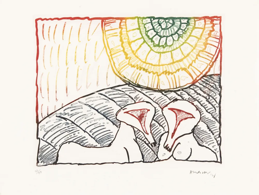 蚀刻版画 Alechinsky - Astres et désastres IV