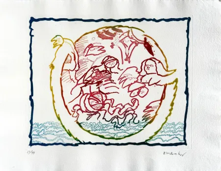 蚀刻版画 Alechinsky - Astres et désastres IV
