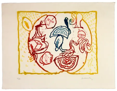 蚀刻版画 Alechinsky - Astres et désastres VII