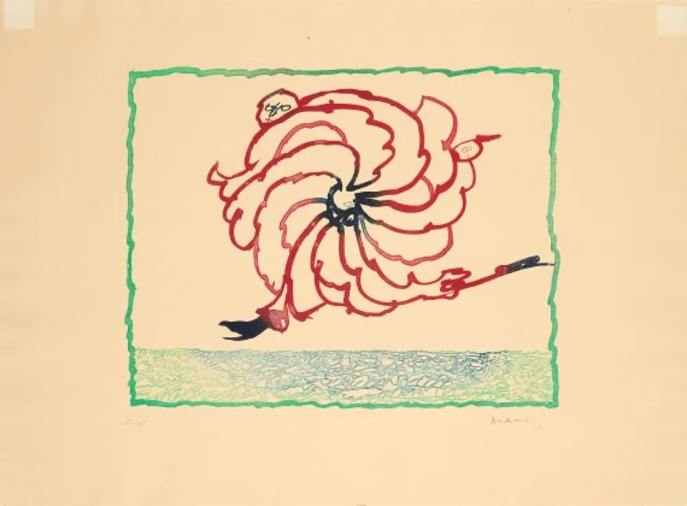 版画 Alechinsky - Astrologue en fuite