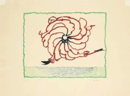 版画 Alechinsky - Astrologue en fuite
