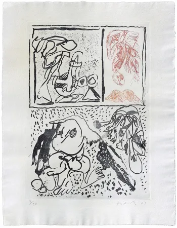 蚀刻版画 Alechinsky - Avec plaisir