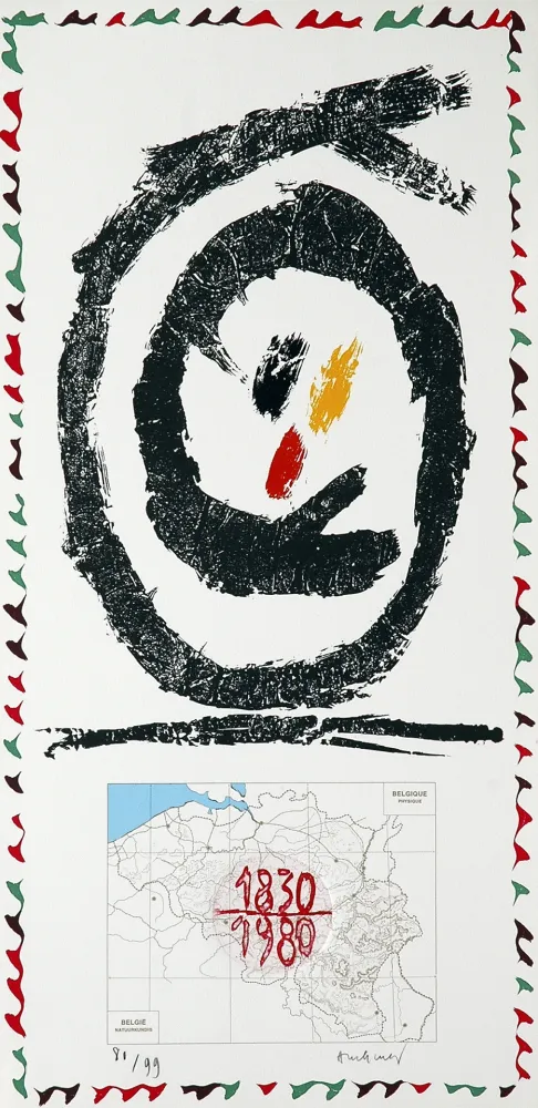 石版画 Alechinsky - Belgique physique