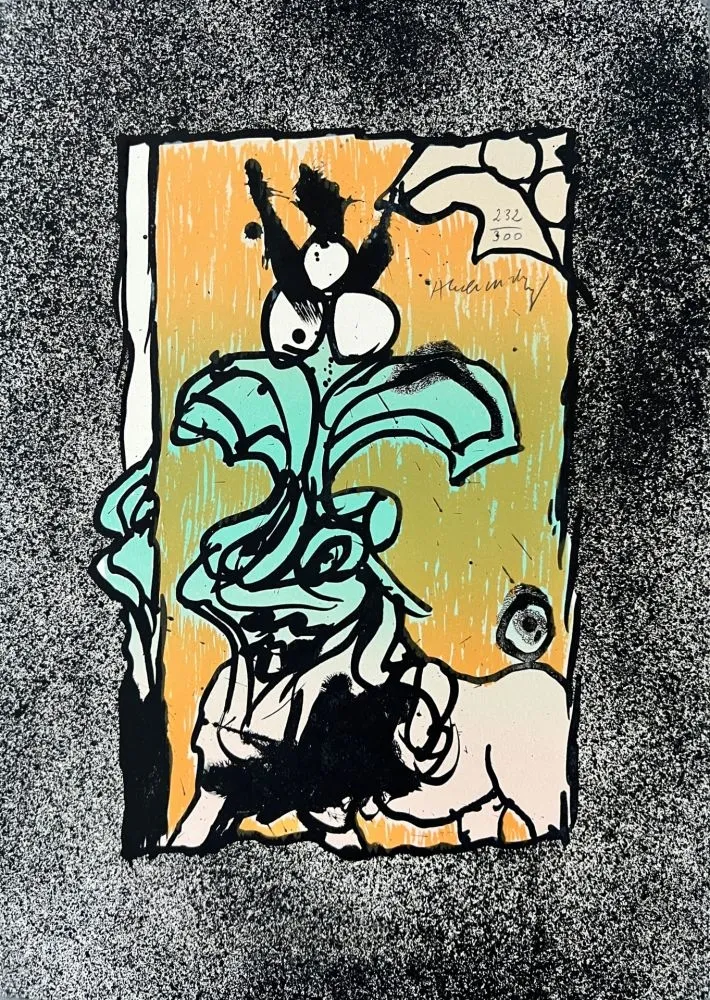 石版画 Alechinsky - Bœuf gros sel