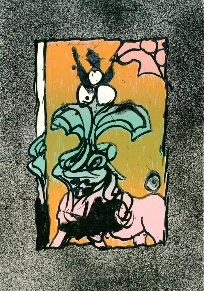 石版画 Alechinsky - Boeuf gros sel