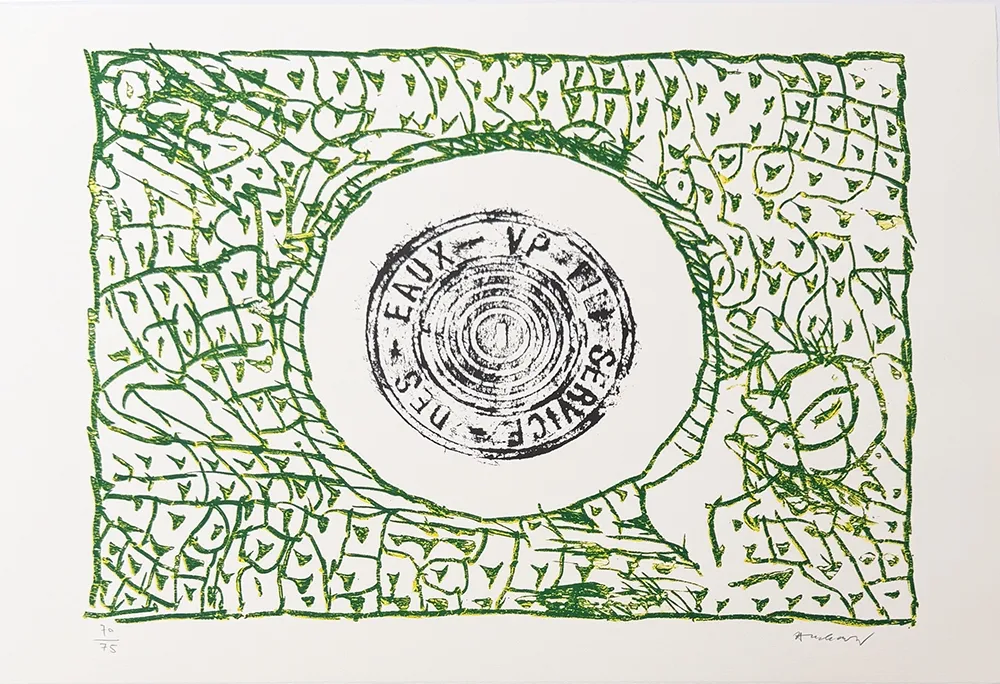 石版画 Alechinsky - Bouche d'eau
