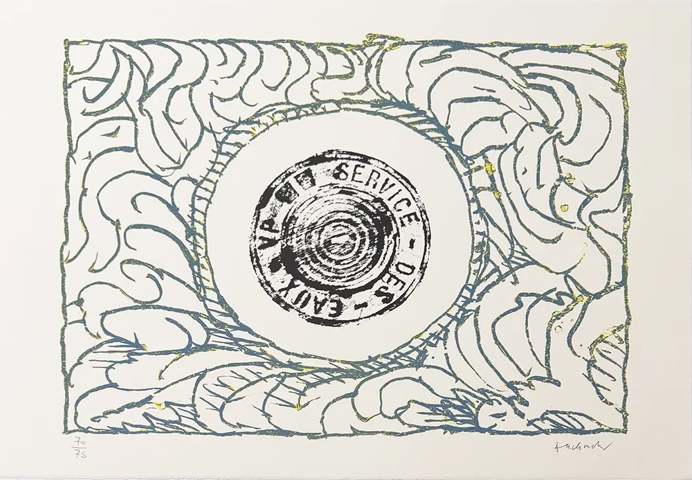 石版画 Alechinsky - Bouche d'eau