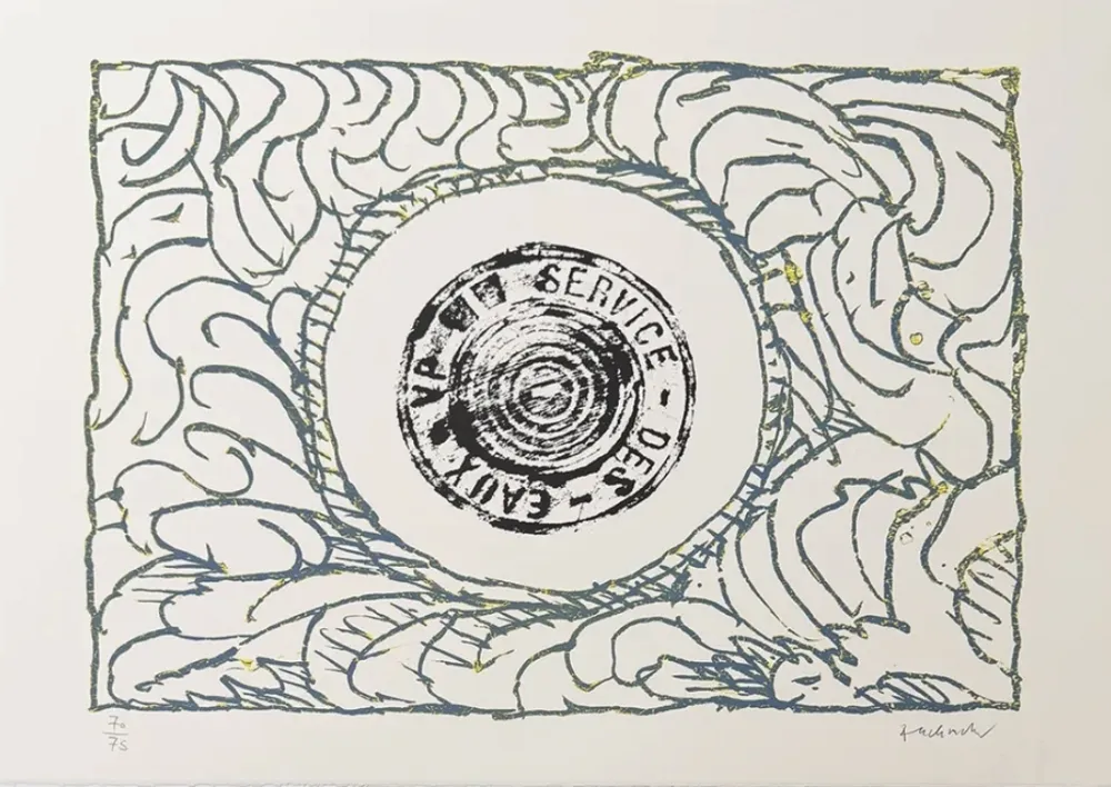 石版画 Alechinsky - Bouche d'eau