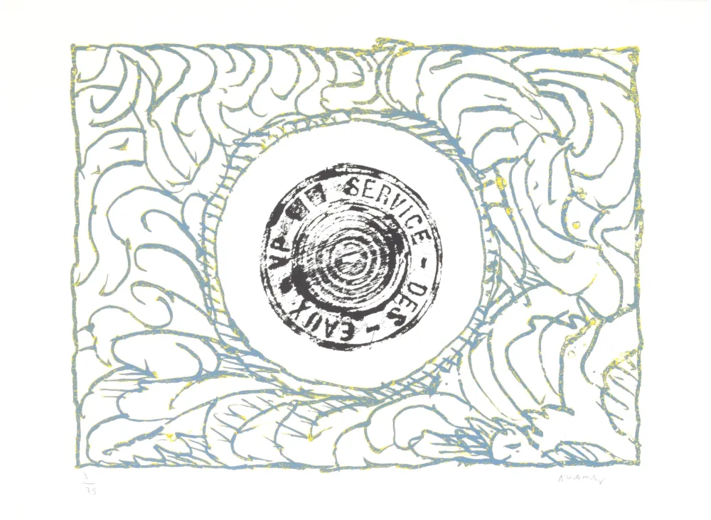 石版画 Alechinsky - Bouche d’eau III