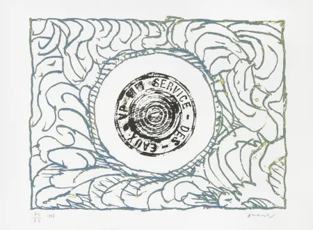 石版画 Alechinsky - Bouche d'eau III (gris)