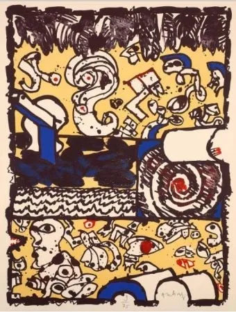 石版画 Alechinsky - Bridge