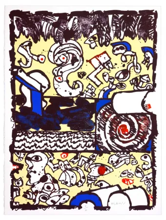 石版画 Alechinsky - Bridge 