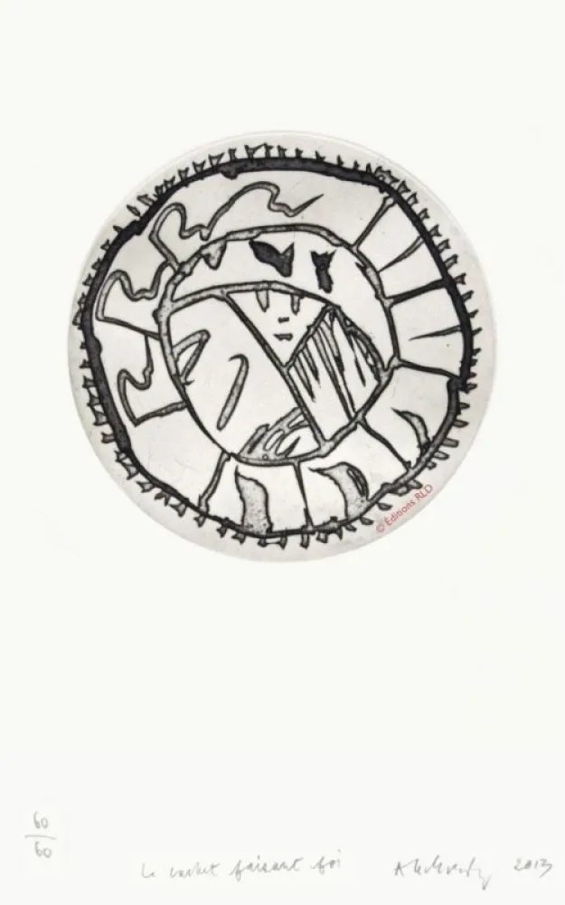 蚀刻版画 Alechinsky - Cachet faisant foi