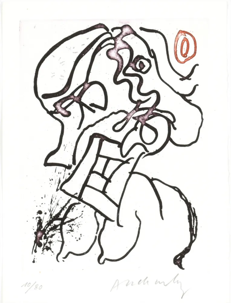 蚀刻版画 Alechinsky - Carré blanc I