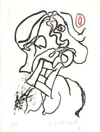 蚀刻版画 Alechinsky - Carré blanc I