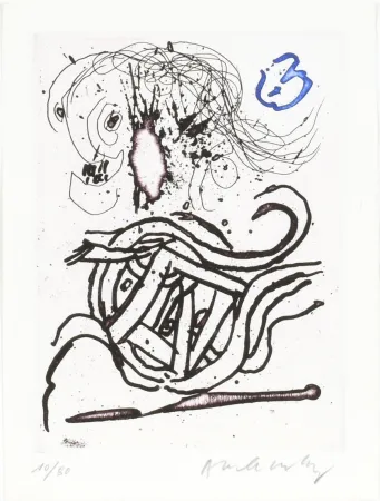 蚀刻版画 Alechinsky - Carré blanc II