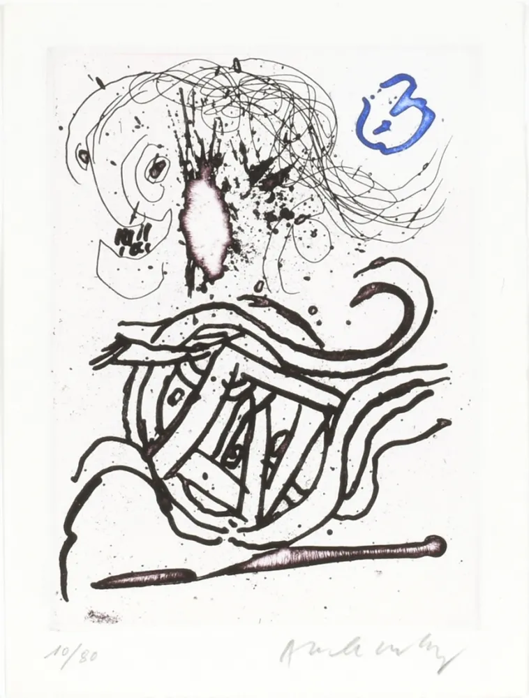 蚀刻版画 Alechinsky - Carré blanc II