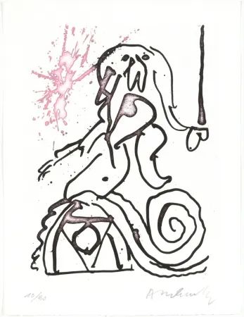 蚀刻版画 Alechinsky - Carré blanc IV