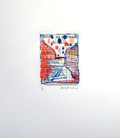 蚀刻版画 Alechinsky - Carta Carta (Planche II)