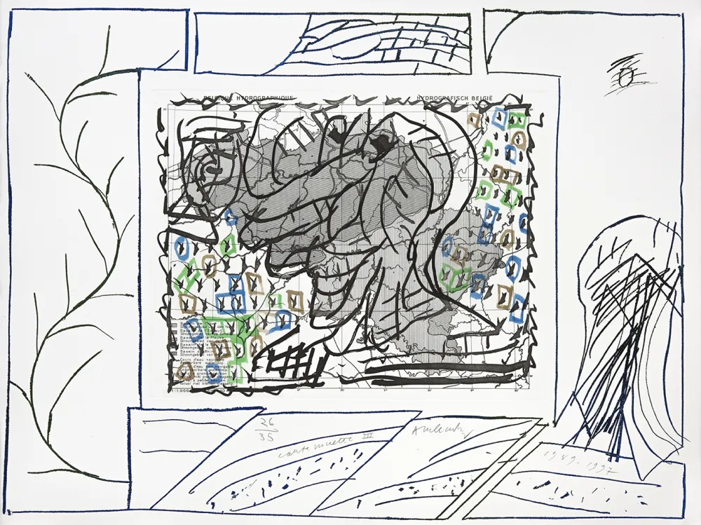 版画 Alechinsky - Carte mise à jour III