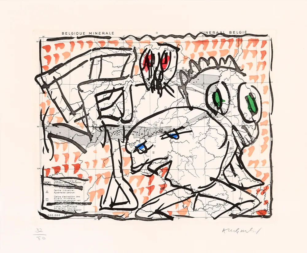 蚀刻版画 Alechinsky - Cartes muettes 01