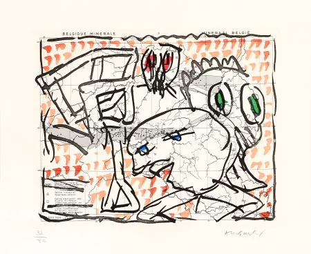 蚀刻版画 Alechinsky - Cartes muettes 01