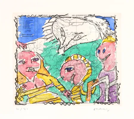 蚀刻版画 Alechinsky - Cartes muettes 02