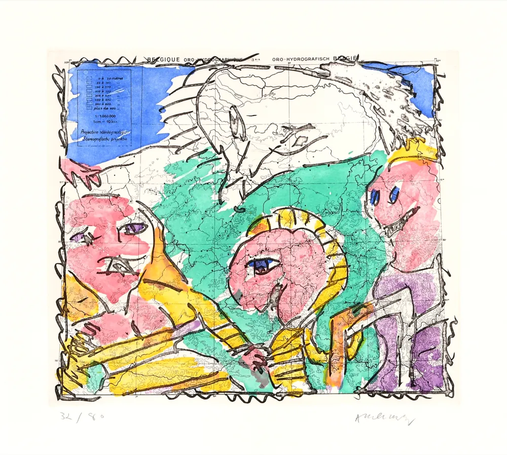 蚀刻版画 Alechinsky - Cartes muettes 02