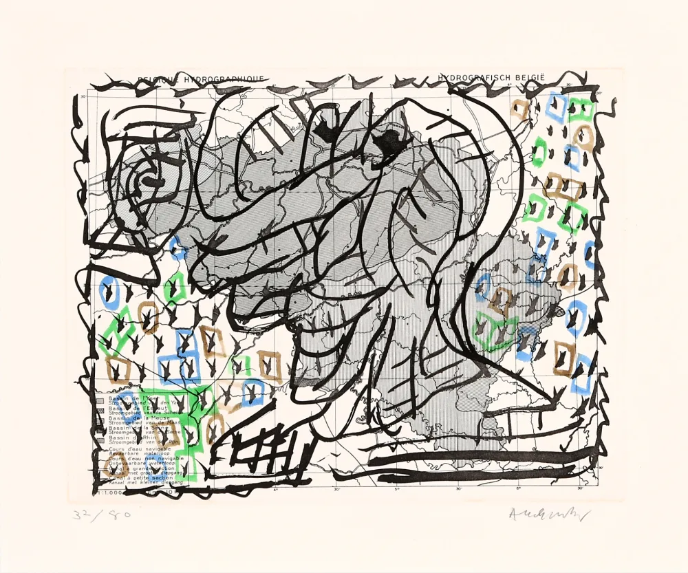 蚀刻版画 Alechinsky - Cartes muettes 03