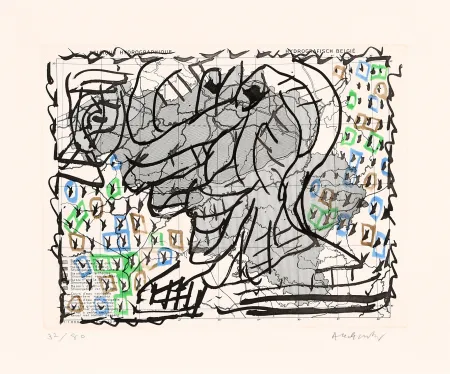 蚀刻版画 Alechinsky - Cartes muettes 03