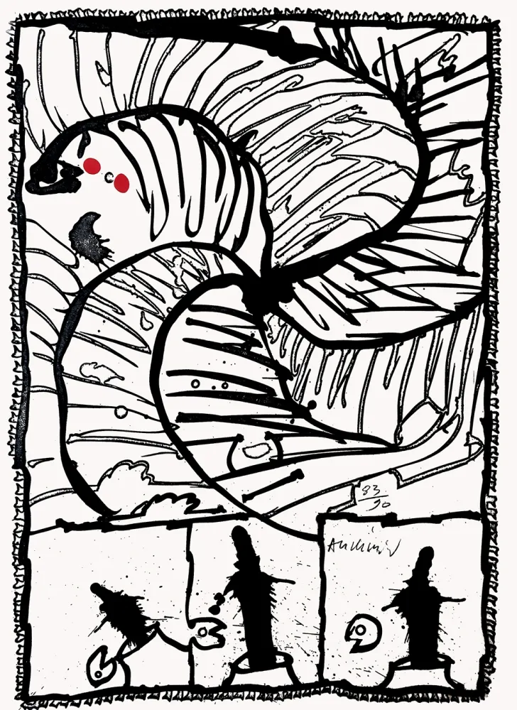 蚀刻版画 Alechinsky - Centrifuge