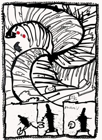 蚀刻版画 Alechinsky - Centrifuge