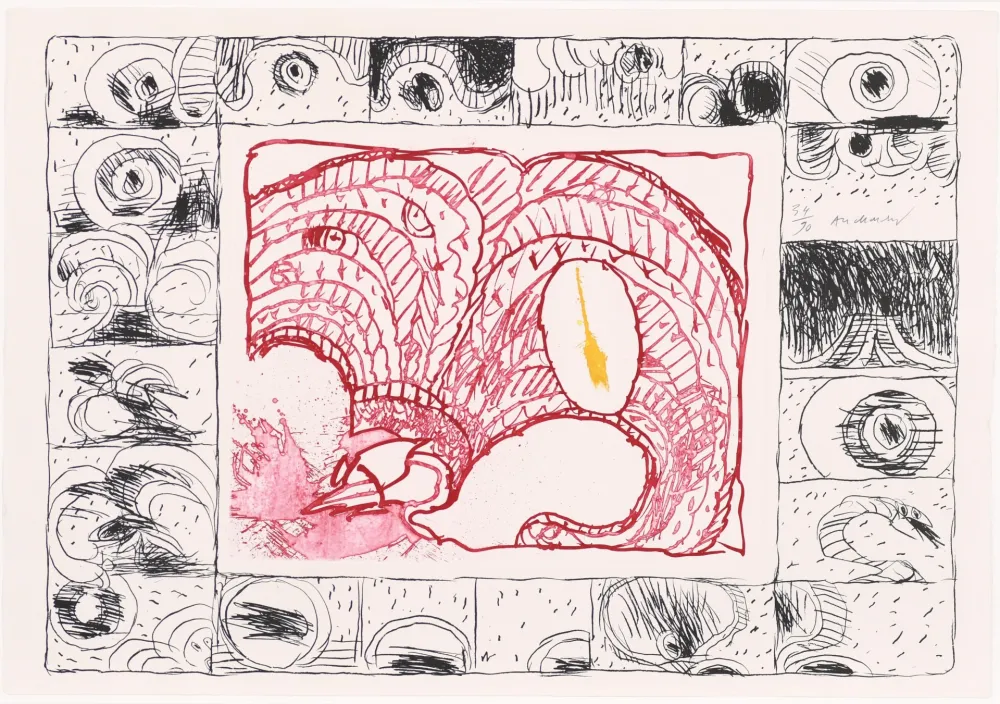 蚀刻版画 Alechinsky - Chapeau fort