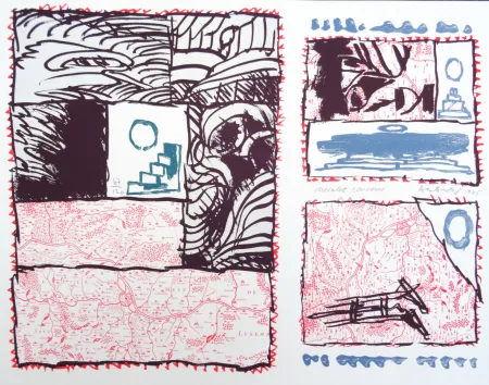 石版画 Alechinsky - Chevalet renversé 