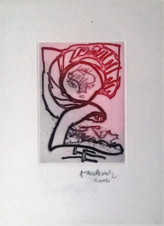 石版画 Alechinsky - Cingrichat ou le Miroir Félin 