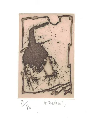 蚀刻版画 Alechinsky - '' Cobra ''