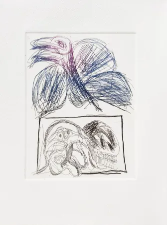 蚀刻飞尘法 Alechinsky - Commentaire de Personnage