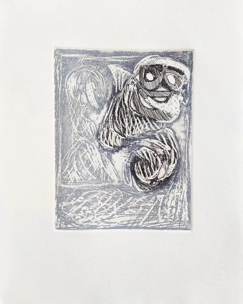 蚀刻版画 Alechinsky - Commentaire de Personnage