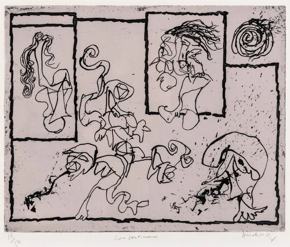 蚀刻版画 Alechinsky - Compartiments